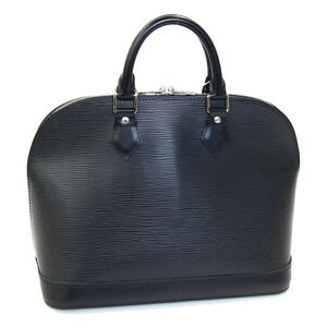 Louis Vuitton Alma Epi Handbag Noir Black Half Moon LV Bag Business